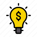 idea, creative, solution, money, bulb