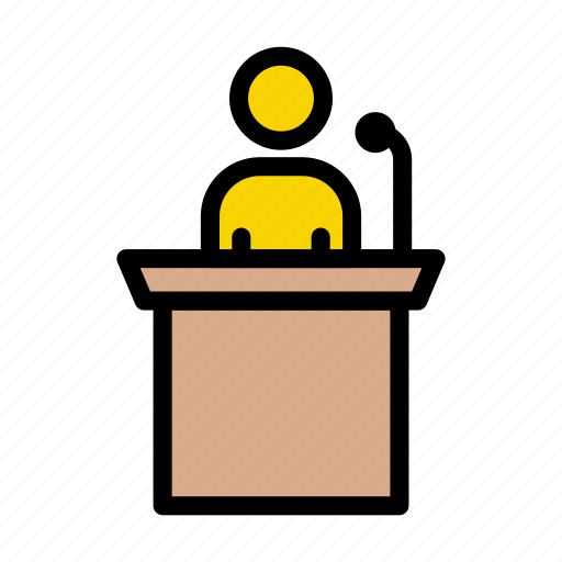 Presentation, speech, press, conference, user icon - Download on Iconfinder