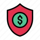 shield, dollar, security, money, protection