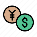 yen, dollar, currency, money, saving
