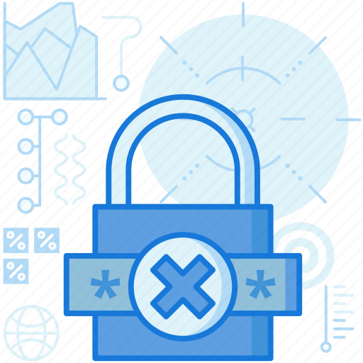 Cancel, chart, graph, lock, pin, privacy, protection icon - Download on Iconfinder