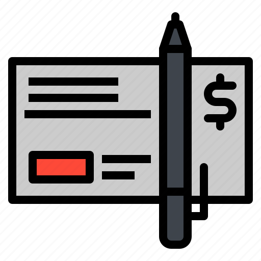 Cheque, money, payment, pen icon - Download on Iconfinder