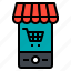 cart, online, shopping, smartphone 