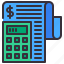 money, calculator, bill, payment, invoice 