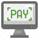 online, payment, computer, pay, money