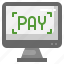 online, payment, computer, pay, money 