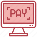 online, payment, computer, pay, money