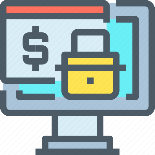 Banking, browser, computer, padlock, payment, security icon - Download on Iconfinder