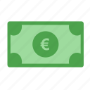 cash, euro bill, money, pay, business, currency