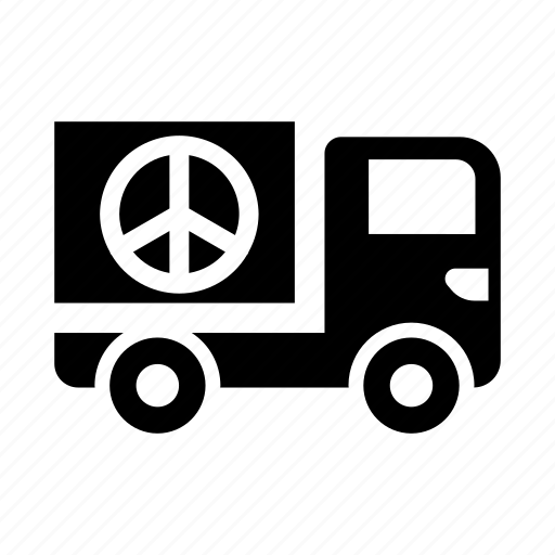 Peace, peaceful, truck, transportation, donation icon - Download on Iconfinder