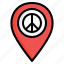 pin, peace, peaceful, location, pacifism, freedom 