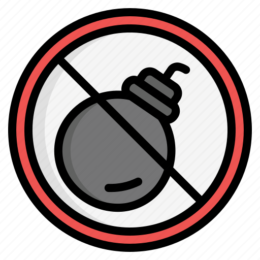 No, bomb, weapons, forbidden, peace, military, freedom icon - Download on Iconfinder