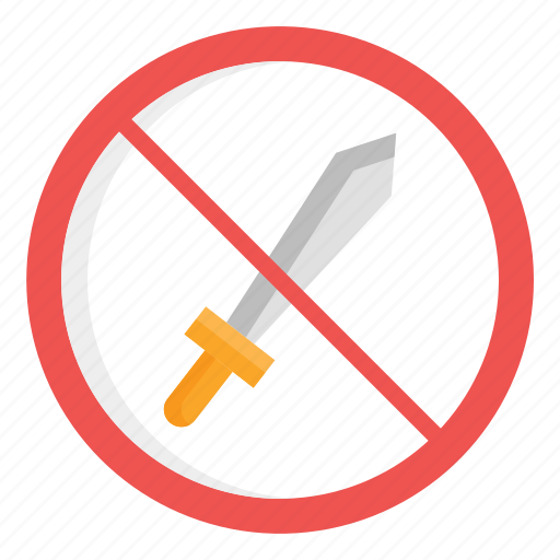 Sword, nowar, no, weapons, violence, signaling, prohibition icon - Download on Iconfinder