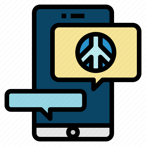 Communications, speech, bubble, smartphone, news, peace icon - Download on Iconfinder