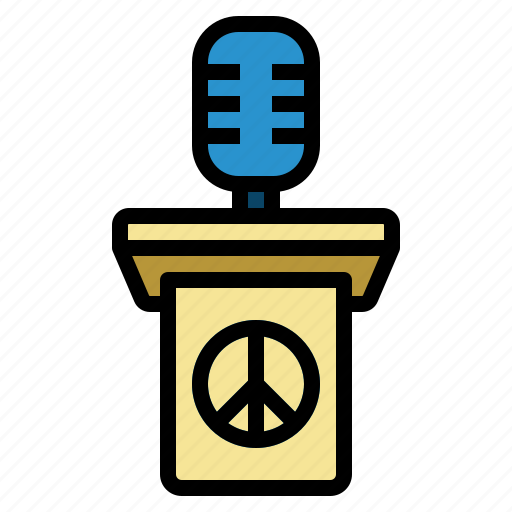 Debate, podium, communications, speech, microphone, mic, talk icon - Download on Iconfinder