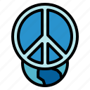 peace, world, pacifism, hippie, globe, earth, flag