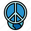 peace, world, pacifism, hippie, globe, earth, flag 