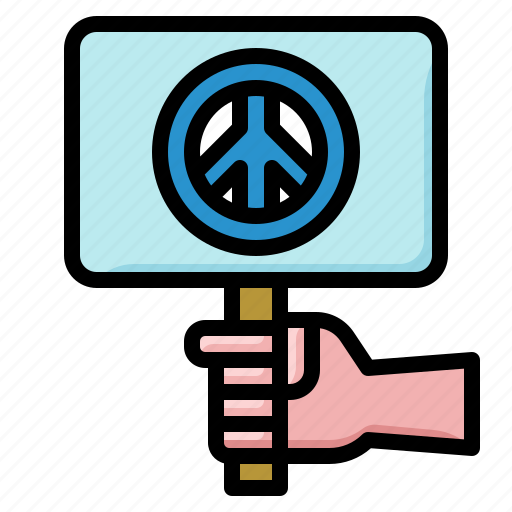 Protest, banner, peace, shape, sign icon - Download on Iconfinder