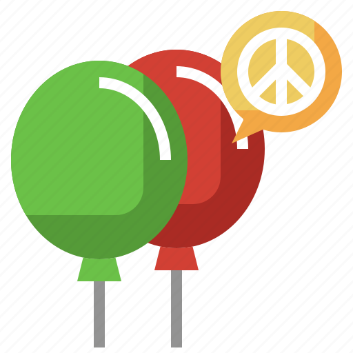Balloons, peace, day, sign, birthday, and, party icon - Download on Iconfinder