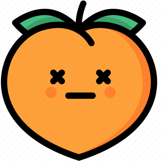 Dead, emoji, emotion, expression, face, feeling, peach icon - Download on Iconfinder