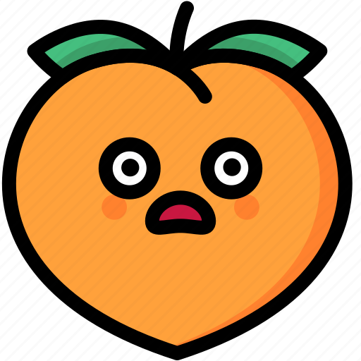 Emoji, emotion, expression, face, feeling, peach, shocked icon - Download on Iconfinder