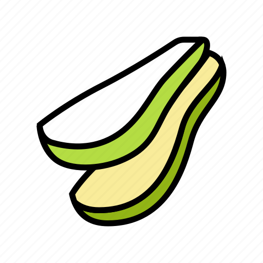 Green, pear, slices, fruit, white, leaf icon - Download on Iconfinder