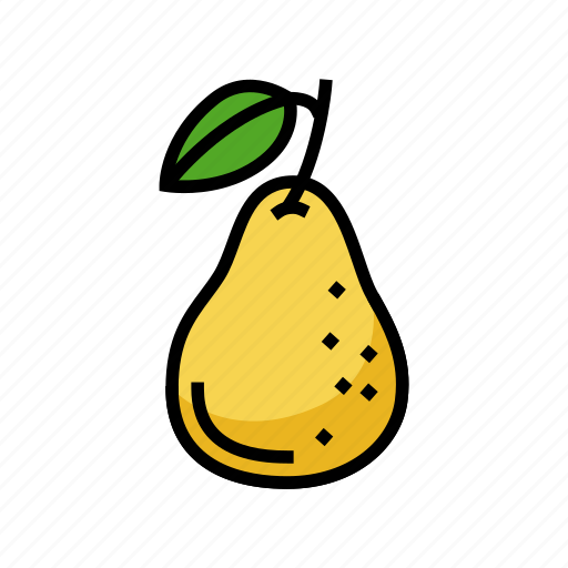 Pear, whole, one, fruit, green, white icon - Download on Iconfinder