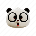 cute, panda, tongue, emoji, emoticon, animal 
