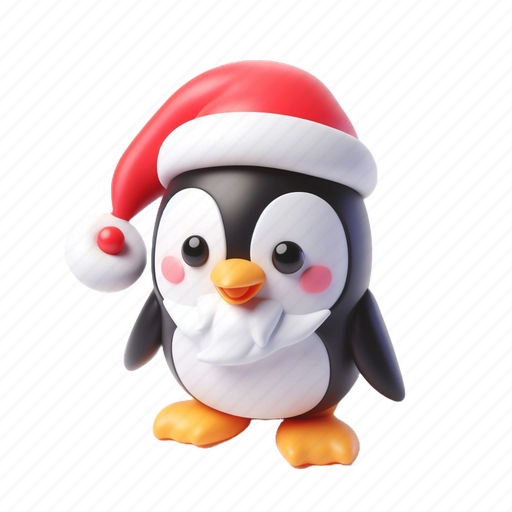 Santa, snow, winter, gift, christmas, santa claus, penguin 3D illustration - Download on Iconfinder