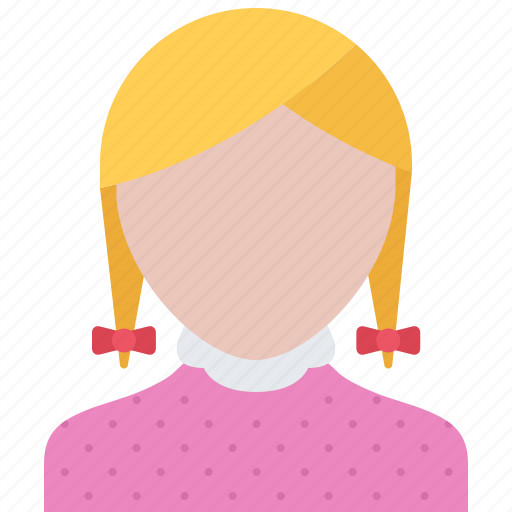 Barbershop, female, girl, hairstyle, people, pigtails, style icon - Download on Iconfinder