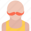 bald, hairstyle, man, mustache, people, shirt, style 