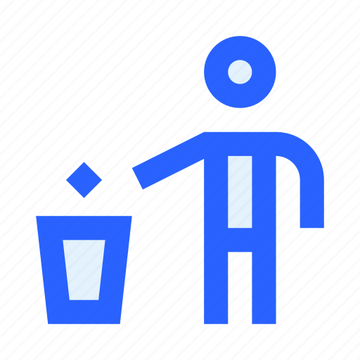 Bin, garbage, human, people, sign, trash icon - Download on Iconfinder
