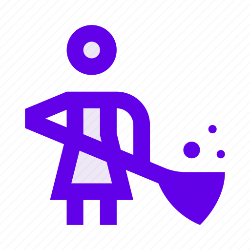 Clean, cleaning, female, janitor, people, service, woman icon - Download on Iconfinder