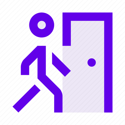 Door, enter, entrance, exit, man, person icon - Download on Iconfinder