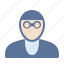 avatar, employee, eyeglasses, man, student 