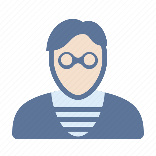 Eyeglasses, freelance, male, nerd, worker icon - Download on Iconfinder