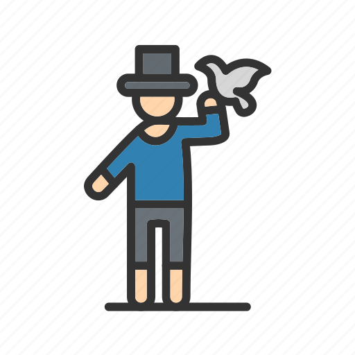 Magician with dove, bird, pigeon, fly, animal, peace, nature icon - Download on Iconfinder