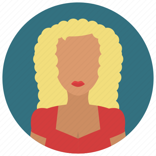 Avatar, blond, curly, haired, people, user, woman icon - Download on Iconfinder