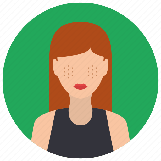 Avatar, haired, people, red, user, woman icon - Download on Iconfinder