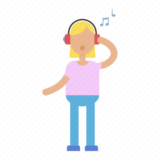 Girl, music, people, sing, woman icon - Download on Iconfinder