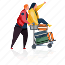 relationships, travel, man, woman, couple, suitcase, luggage, baggage 