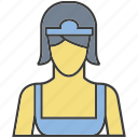 avatar, housekeeper, maid, people, person, profile, woman