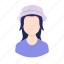avatar, girl, hat, millennial, people, woman 