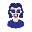 avatar, beard, boy, glasses, long hair, man, millennial 