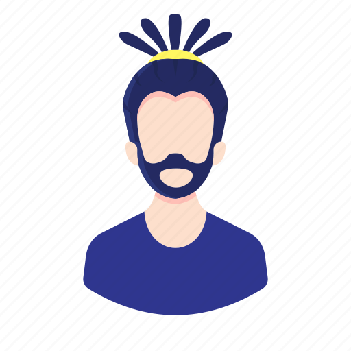 Avatar, beard, character, dreadlocks, man, millennial, people icon - Download on Iconfinder