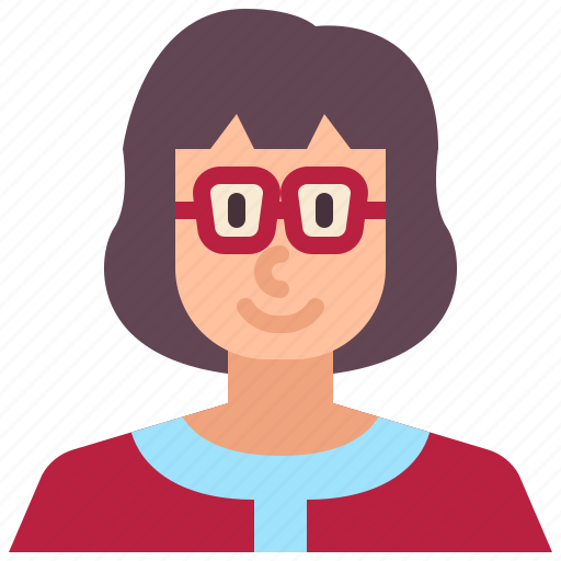 Woman, girl, nerd, people, avatar, user, family icon - Download on Iconfinder