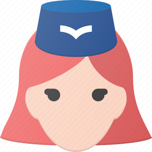 Avatar, fly, head, lady, people, stewardess icon - Download on Iconfinder