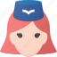 avatar, fly, head, lady, people, stewardess 