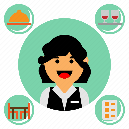 Career, food, job, restaurant, waiter, waitress icon - Download on Iconfinder