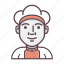 chef, avatar, cooking, kitchen, profession, restaurant, uniform 